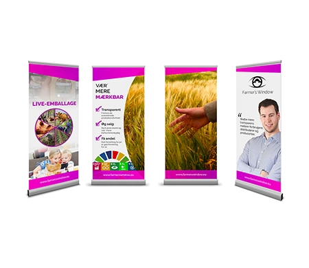 Farmer´s Window ApS roll-up banner design